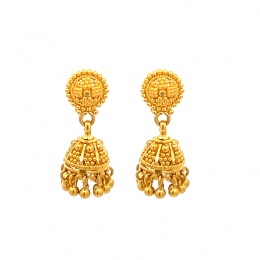 Traditional Gold Jhumki Earrings (Small)