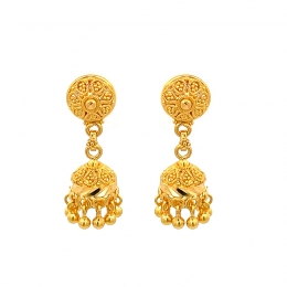 Golden Dangle Earrings (Small Jhumkas)