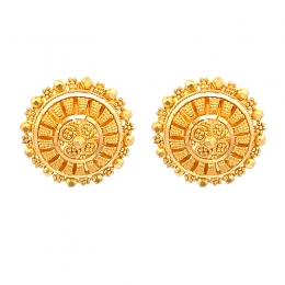 Golden Vintage Stud Earrings