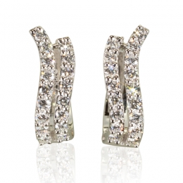 Sparkling Diamond Huggies Earrings