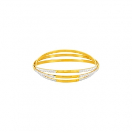 22k Two-Toned Overlapping Bangle