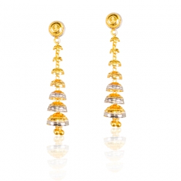 Charming Bell Drop Gold Earrings