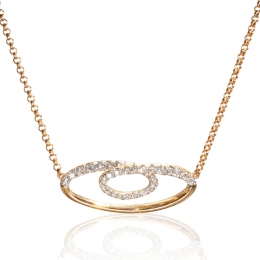 Looped in Rose Gold Diamond Necklace