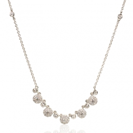 Sparkling Round design Diamond Necklace
