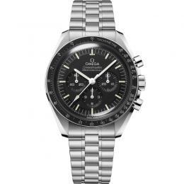 Omega Speedmaster Moonwatch Chronometer steel 42mm black dial on steel bracelet