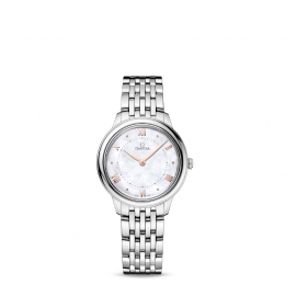 De Ville Prestige Quartz Mother-Of-Pearl Dial Stainless Steel Watch