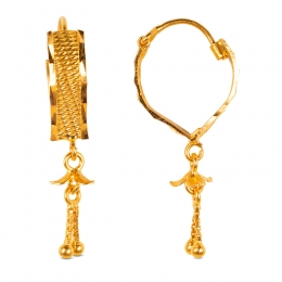 22K Gold Hanging Earrings