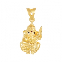 22k Yellow Gold Ganesh Religious Pendant