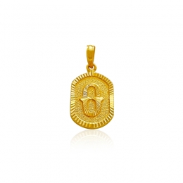 Letter O Initial Pendant in 22K Yellow Gold