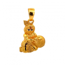 22K Gold Bal Gopal, Krishna Pendant