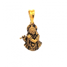 22K Lord Krishna Gold Pendant