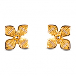 Primrose Yellow Gold Stud Earrings