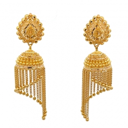 Elegant Golden Chandelier Earrings