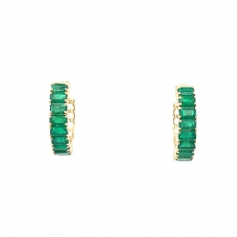Regal Radiance Emerald Earrings