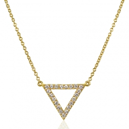 Triangle 18K Gold Diamond Necklace
