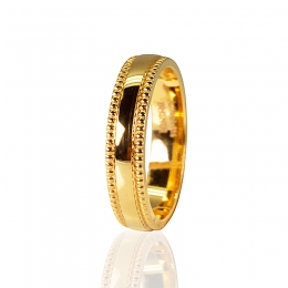 Wedding band in 22K Yellow Gold