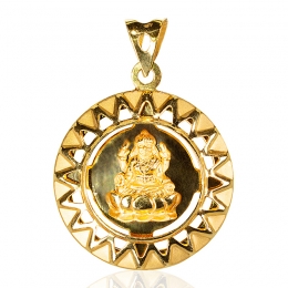 Goddess Laxmi Gold Pendant