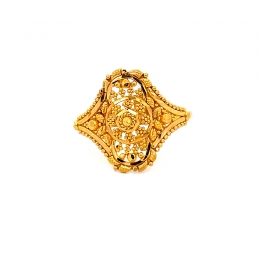 22k Yellow Gold Ornate Ring