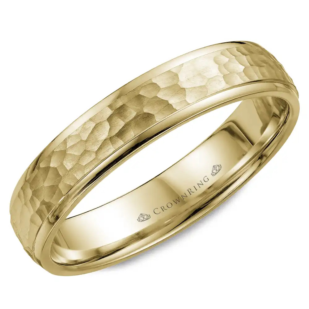 CrownRing Wedding Band in Yellow Gold