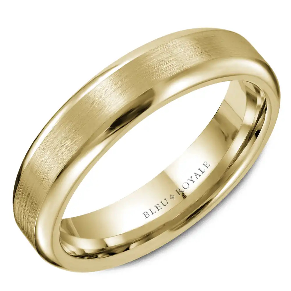 Bleu Royale Wedding Band in Yellow Gold