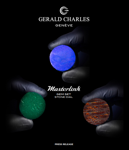 Gerald Charles unveils Masterlink Gem Set Stone Dial: three rare minerals, one signature case