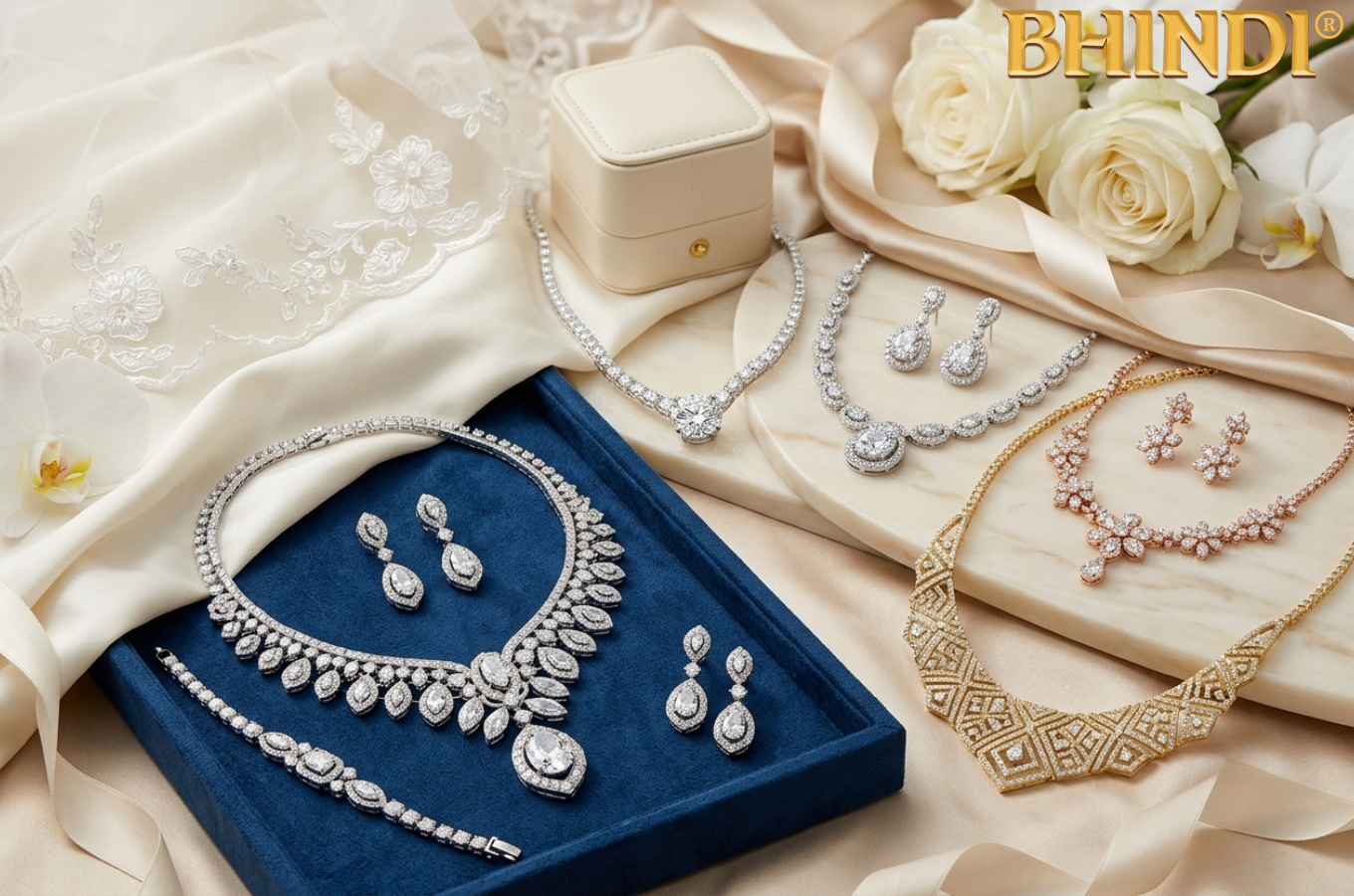 Diamond Necklace Set Options That Complete a Bridal Trousseau
