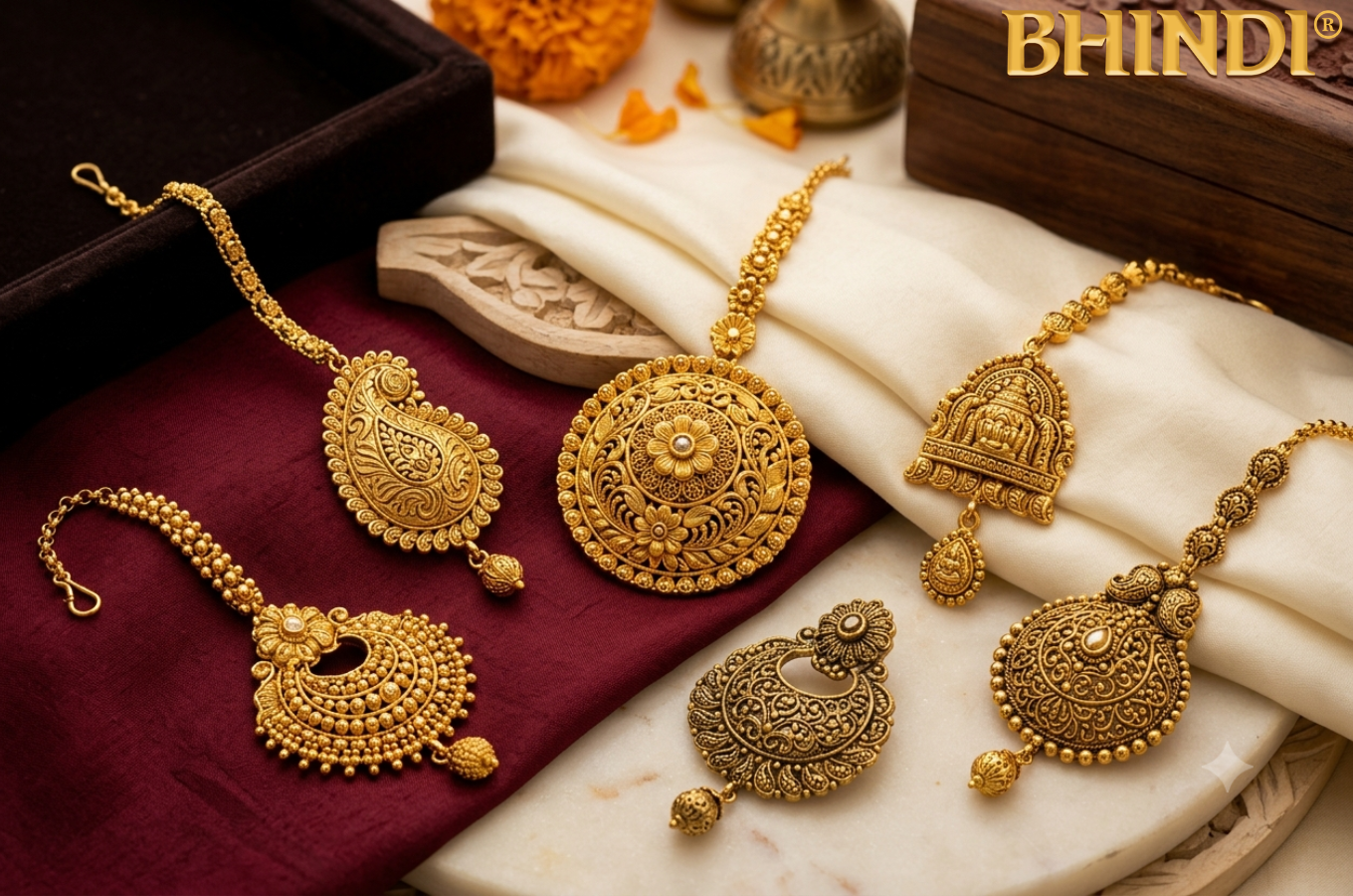 Gold Maang Tikka Designs That Shine at Every Wedding Ceremony