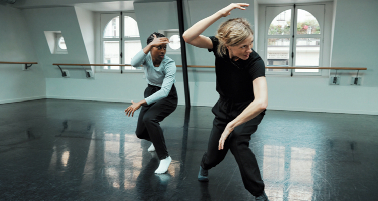 Khoudia Touré, 2018–2019 protégée in dance, with her mentor, the renowned Canadian choreographer Crystal Pite.
