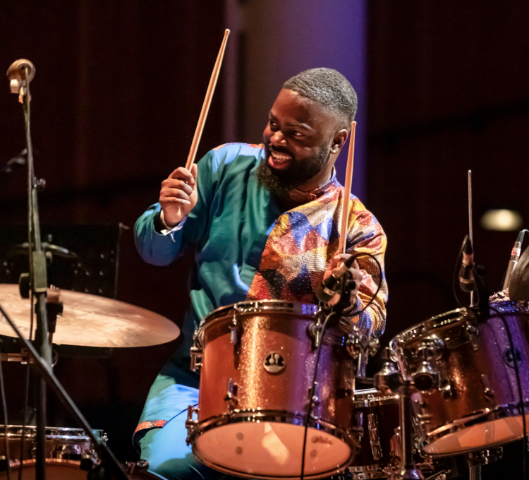 2018–2019 music protégé Marcus Gilmore who was mentored by Zakir Hussain.