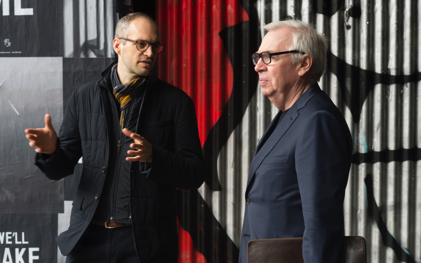 2016–2017 architecture mentor Sir David Chipperfield and his protégé Simon Kretz.