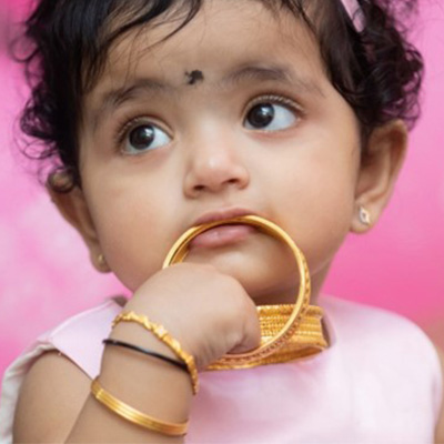 18ct Yellow Gold Angel ID Baby Bracelet | Cerrone
