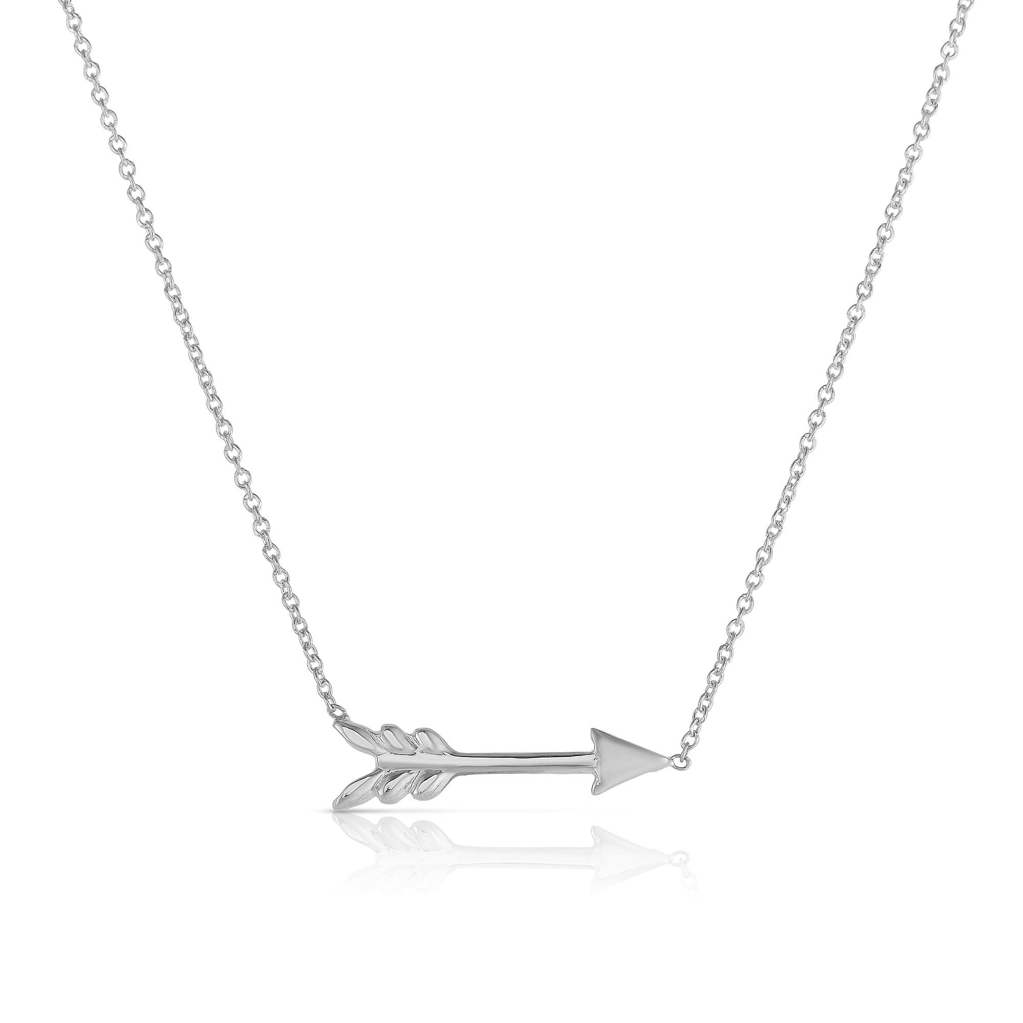 18k White Gold Tiny Treasures Arrow Necklace