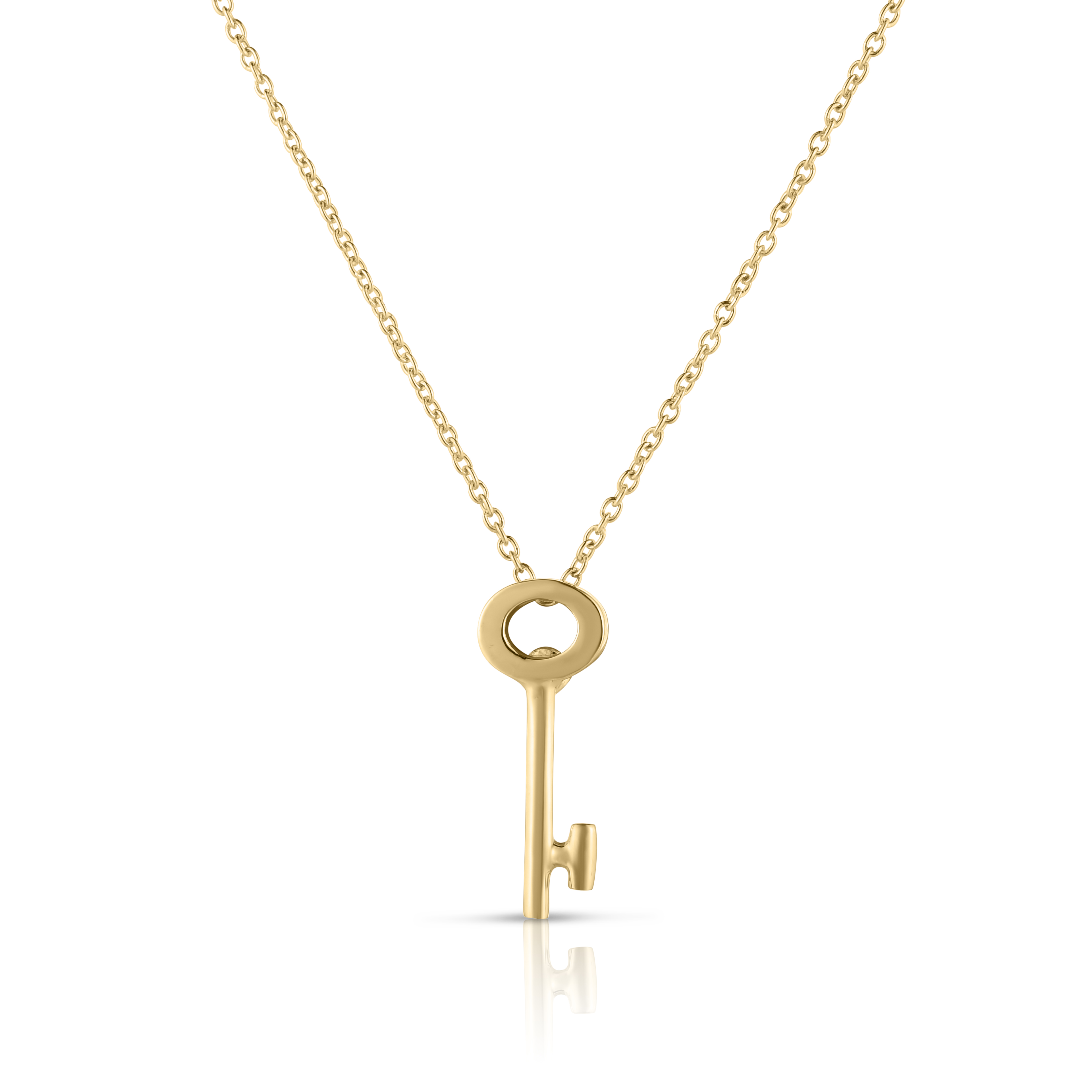 18k Yellow Gold Tiny Treasures Key Necklace