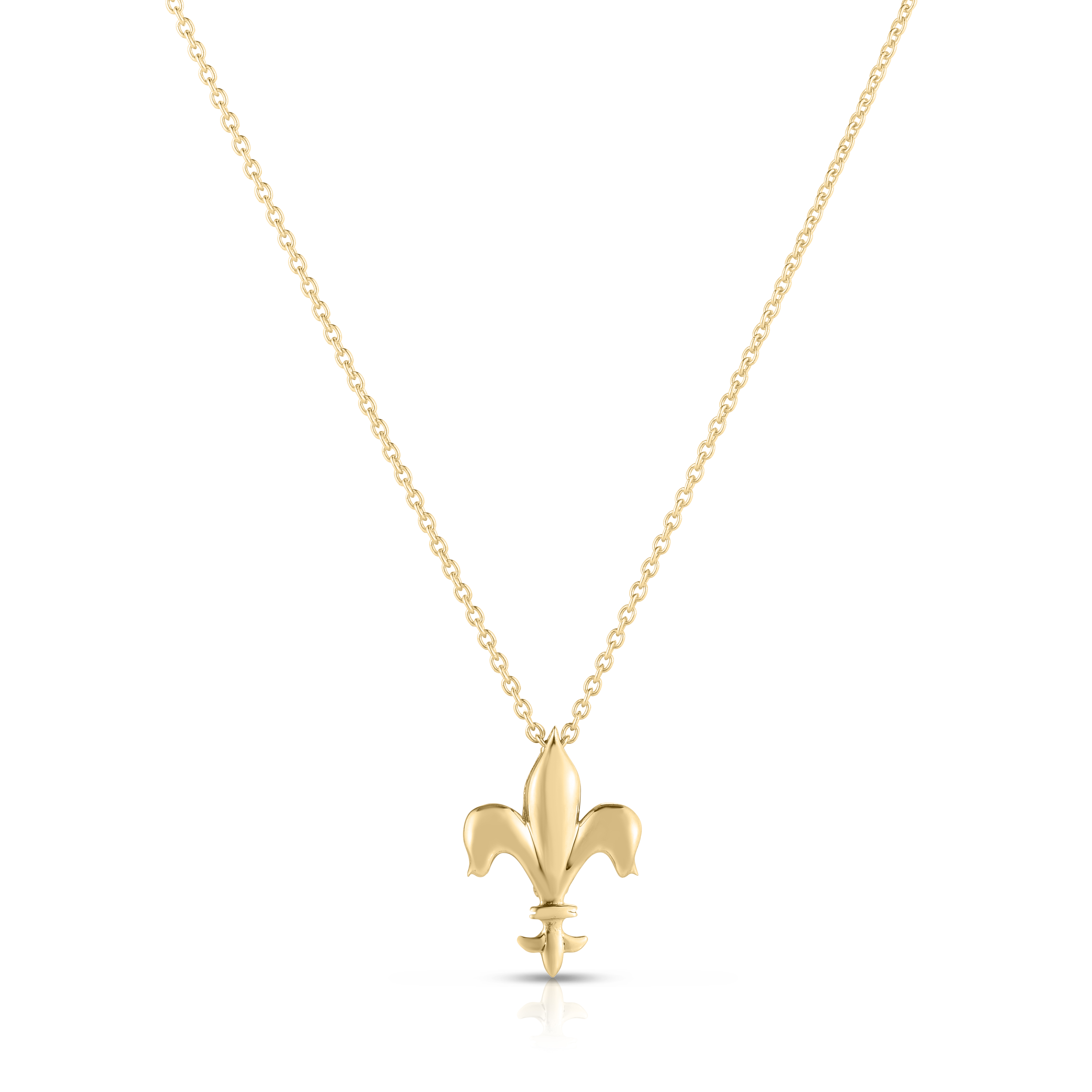 18k Yellow Gold Tiny Treasures Fleur De Lis Necklace