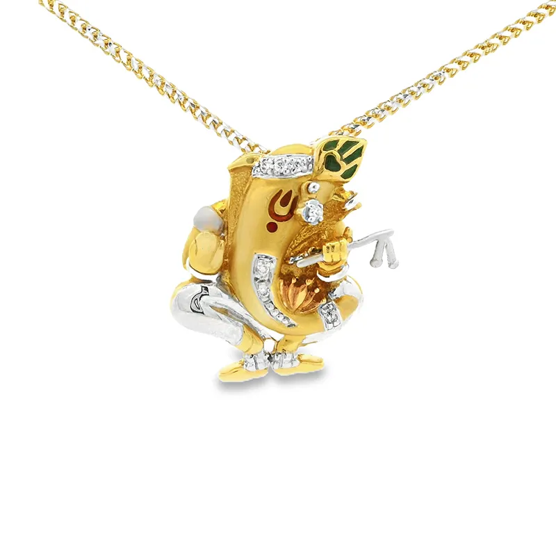 Elegant Gold Ganesh Pendant