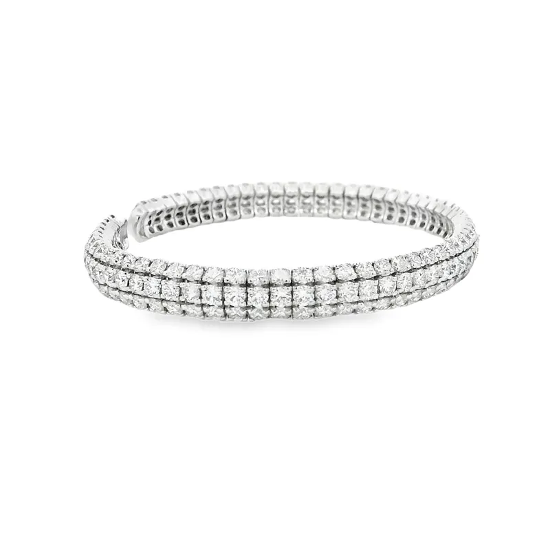 Gold Diamond Bangle Bracelet
