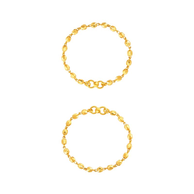 22K Yellow Gold Beaded Baby Bracelet