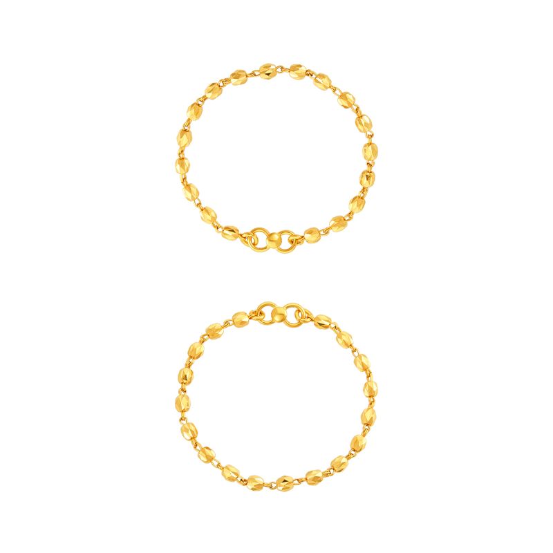 22K Yellow Gold Beaded Baby Bracelet