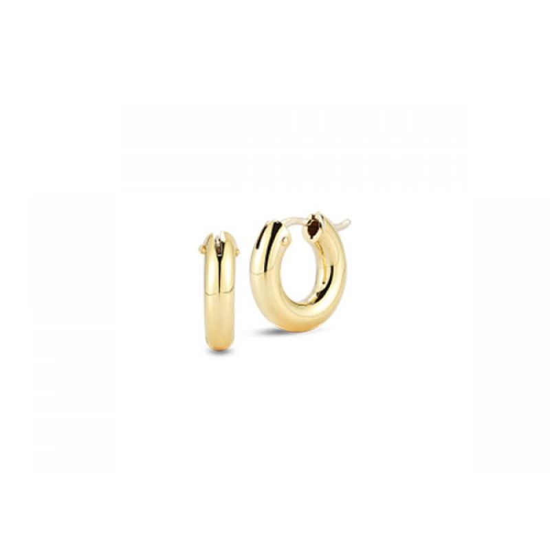 Small Round Hoop Earrings &Ndash; 18K Yellow Gold