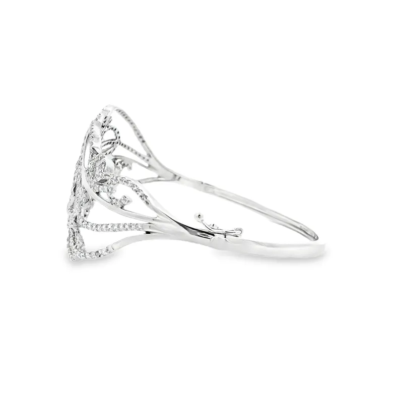 Gold Diamond Bangle Bracelet