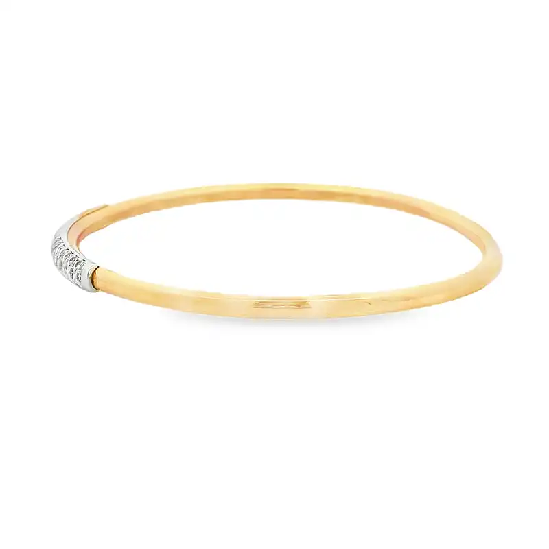 Gold Diamond Bangle Bracelet