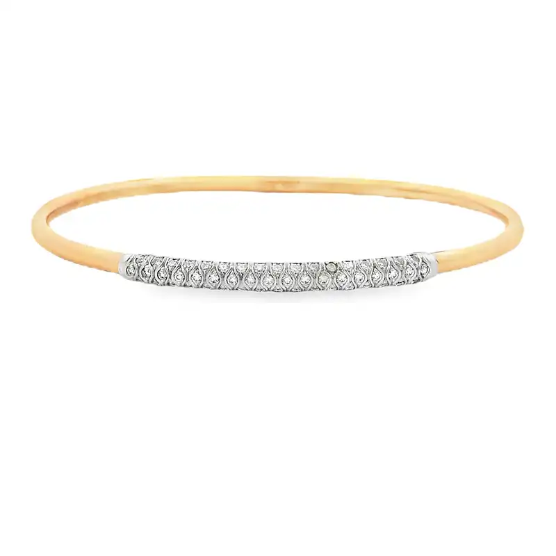 Gold Diamond Bangle Bracelet