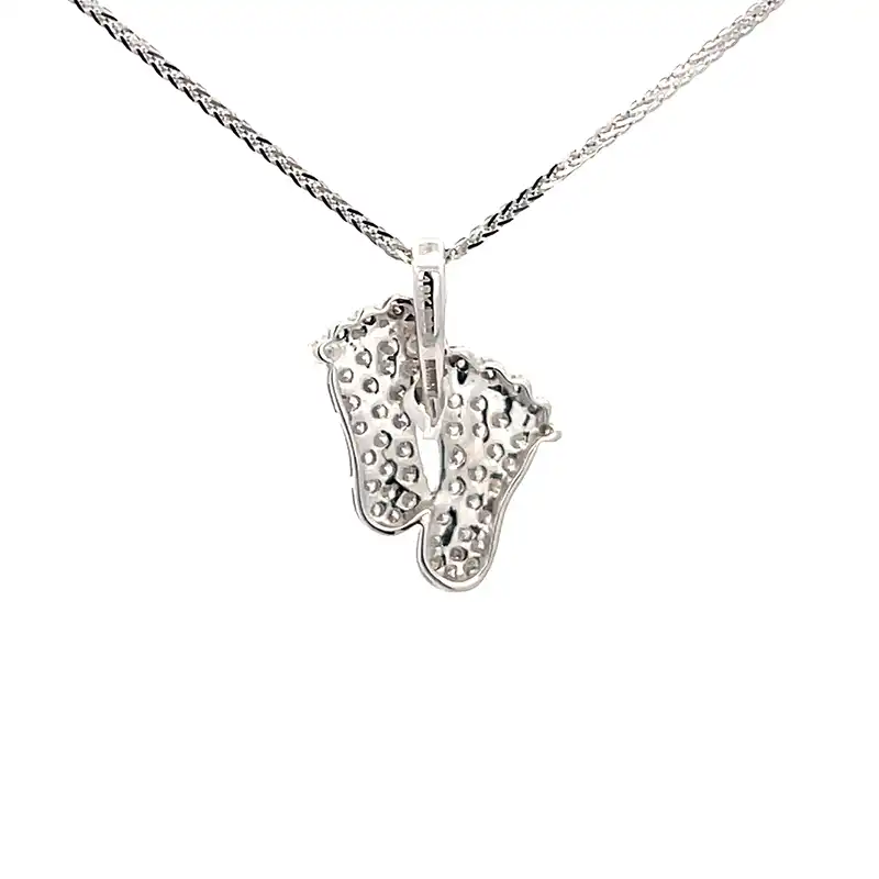 Pendant in 18K white gold and diamonds
