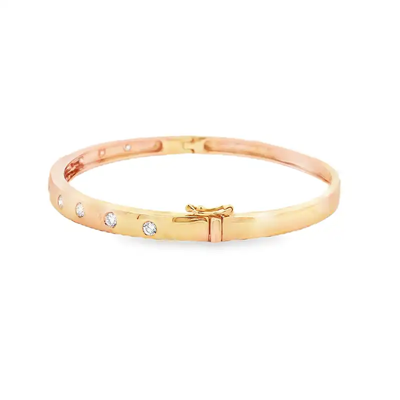 Gold Diamond Bangle Bracelet