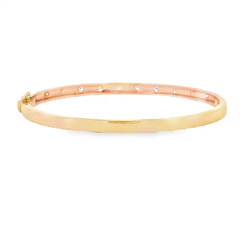 Gold Diamond Bangle Bracelet