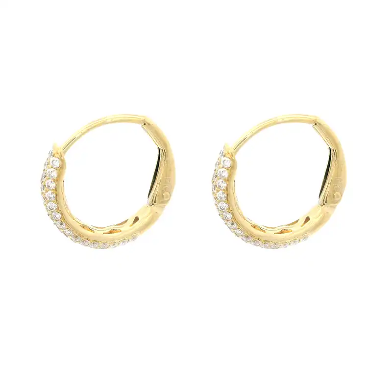 Elegant Gold Diamond Earrings