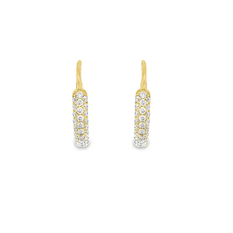 Elegant Gold Diamond Earrings