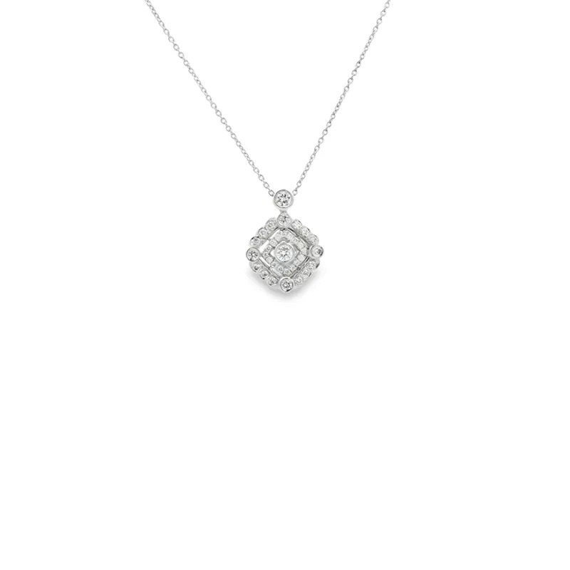 Elegant Diamond Pendant Set