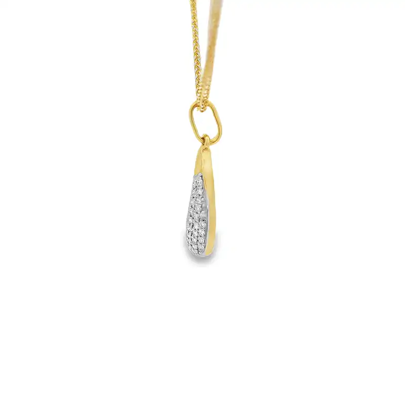 Elegant Teardrop Diamond Pendant