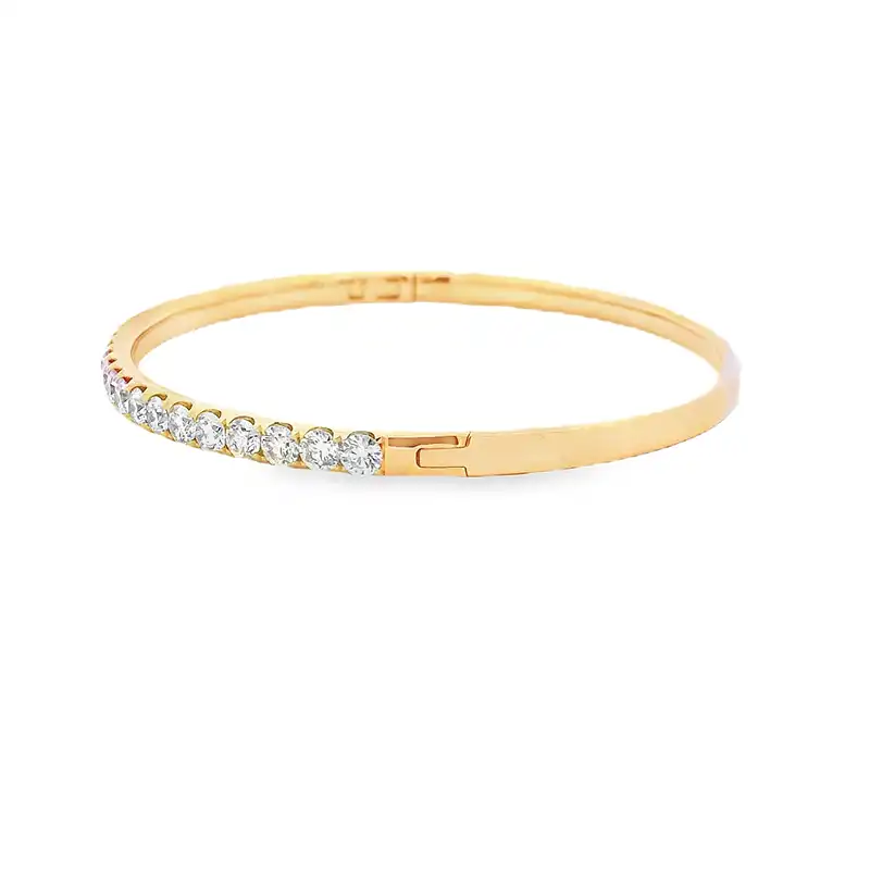 Gold Diamond Bangle Bracelet